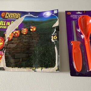 Lot Halloween Pumpkin Carving Tools and Pattern Book
